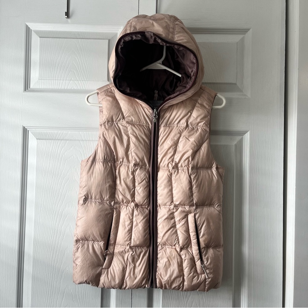 Eddie Bauer Women’s Vintage Goose-Down Hooded Puffer Vest – Size Small